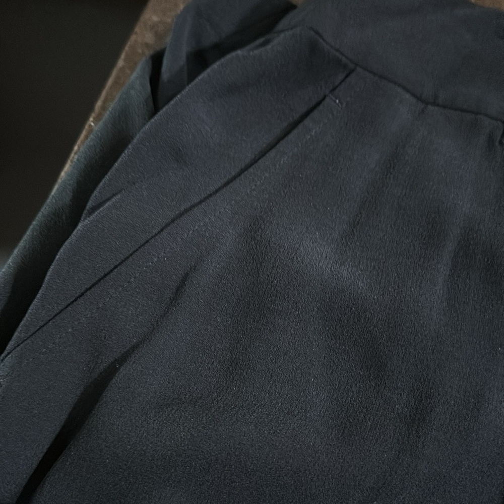 New with tags Eileen Fisher black crop silk georgette crepe 100% silk - Picture 6 of 12